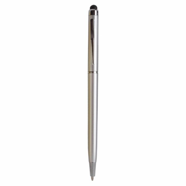 Immagine Penna twist in plastica con gommino per touch screen e clip in metallo