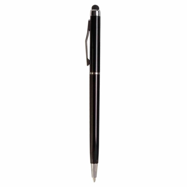 Immagine Penna twist in plastica con gommino per touch screen e clip in metallo
