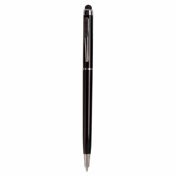 Immagine Penna twist in plastica con gommino per touch screen e clip in metallo