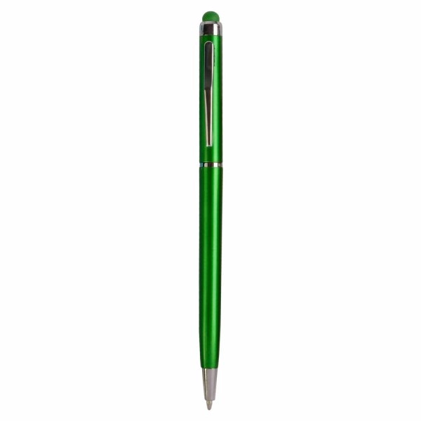 Immagine Penna twist in plastica con gommino per touch screen e clip in metallo