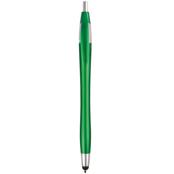 Immagine Penna a scatto in plastica con gommino per touch screen