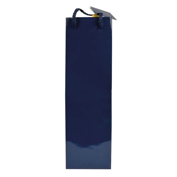 Immagine Shopper con soffietto porta bottiglia in carta laminata 157 g/m2 con rinforzo alla base