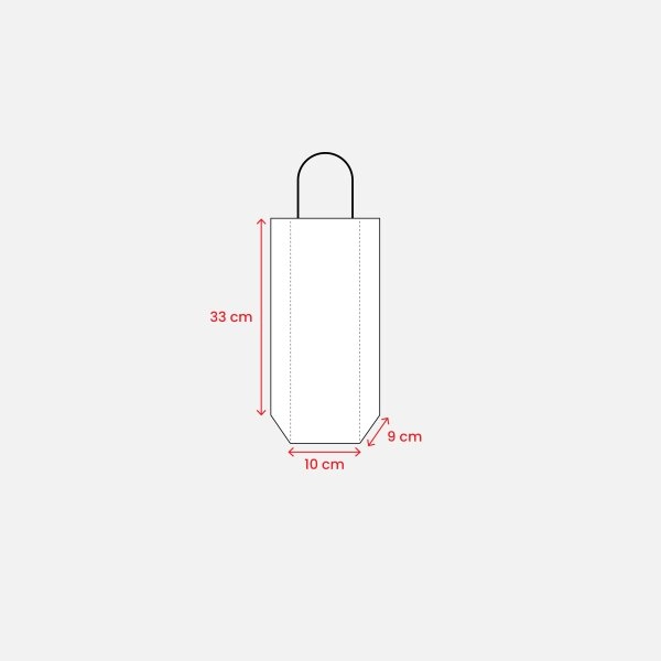 Immagine Shopper con soffietto porta bottiglia in carta laminata 157 g/m2 con rinforzo alla base