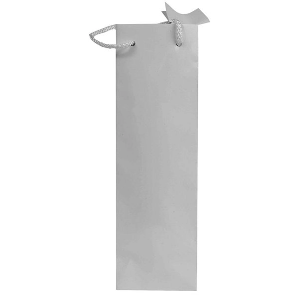 Immagine Shopper con soffietto porta bottiglia in carta laminata 157 g/m2 con rinforzo alla base
