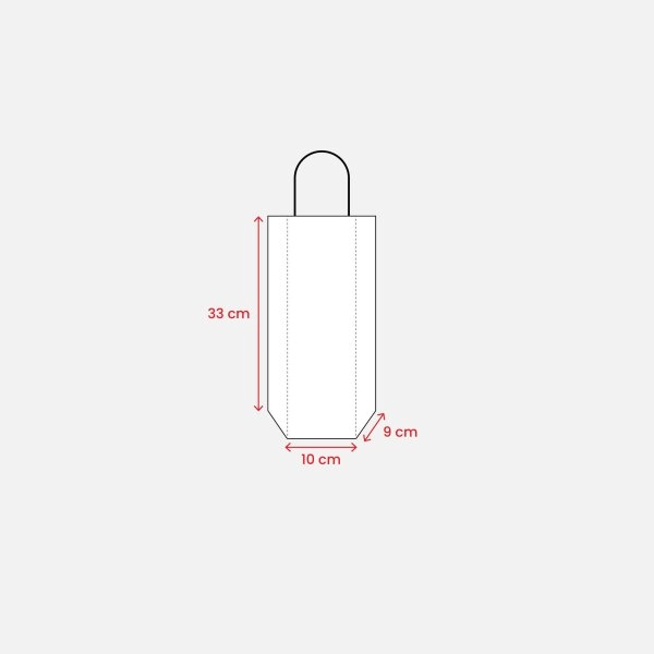 Immagine Shopper con soffietto porta bottiglia in carta laminata 157 g/m2 con rinforzo alla base