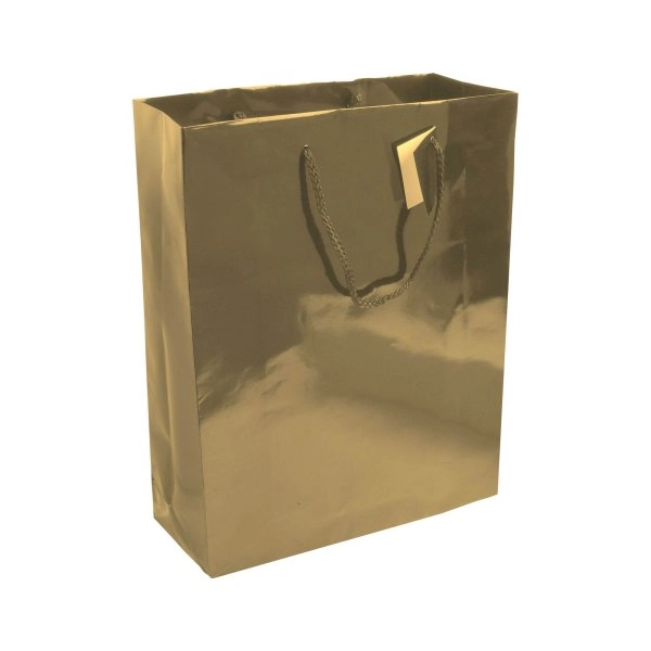 Shopper con soffietto in carta laminata 157 g/m2 con rinforzo alla base