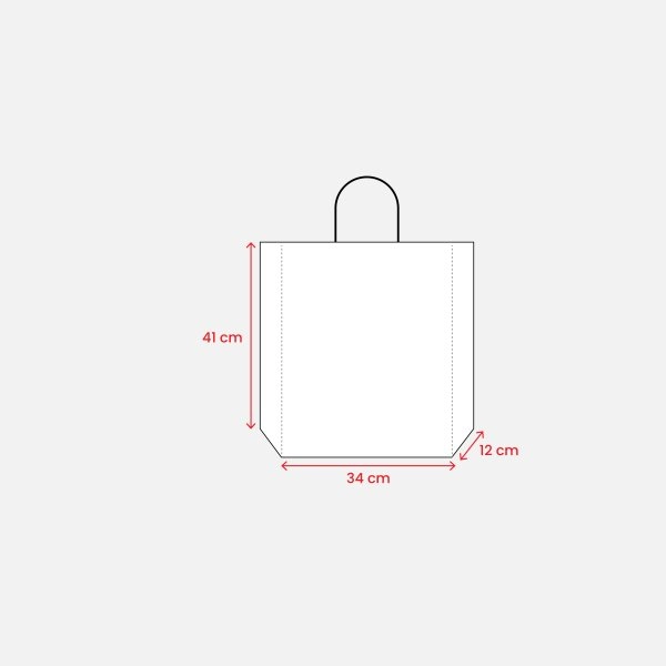 Immagine Shopper con soffietto in carta laminata 157 g/m2 con rinforzo alla base