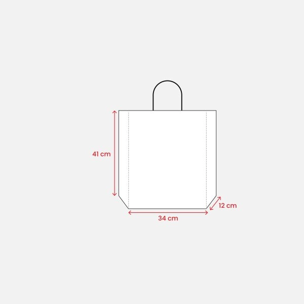 Immagine Shopper con soffietto in carta laminata 157 g/m2 con rinforzo alla base