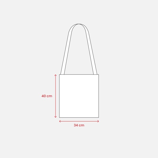 Immagine Shopper in cotone 130 g/m2 con tracolla 3 x 118 cm