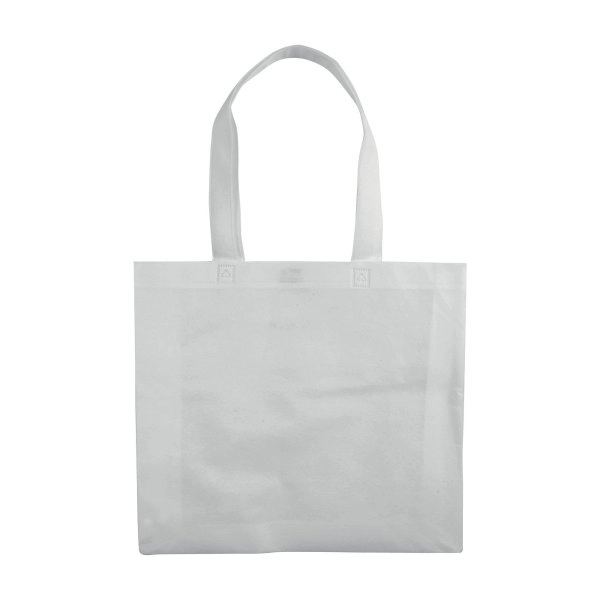 Immagine Shopper con soffietto in TNT 80 g/m2 termosaldato, manici lunghi