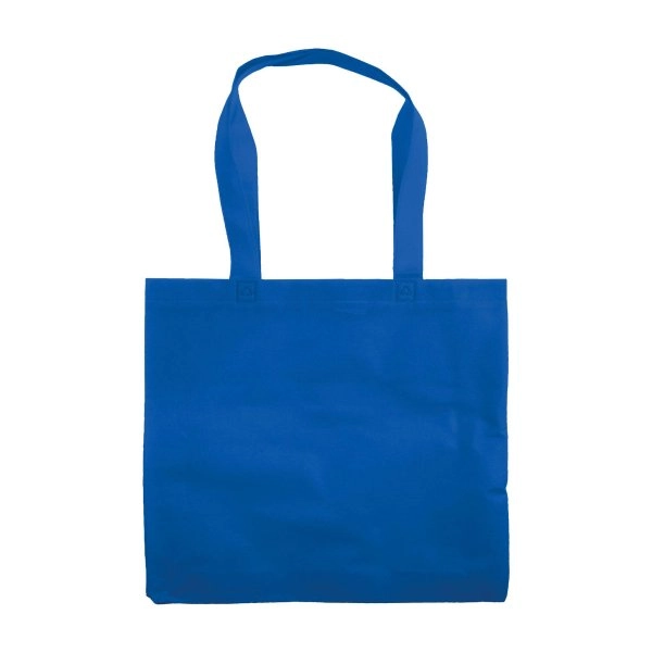 Immagine Shopper con soffietto in TNT 80 g/m2 termosaldato, manici lunghi