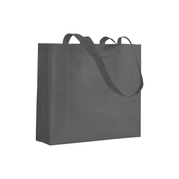 Immagine Shopper con soffietto in TNT 80 g/m2 termosaldato, manici lunghi