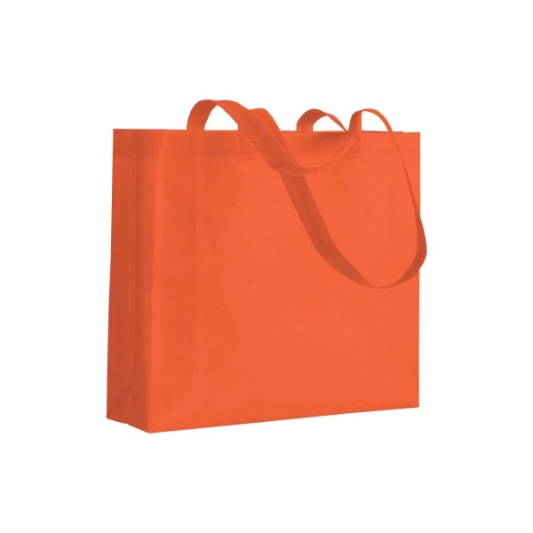 Immagine Shopper con soffietto in TNT 80 g/m2 termosaldato, manici lunghi
