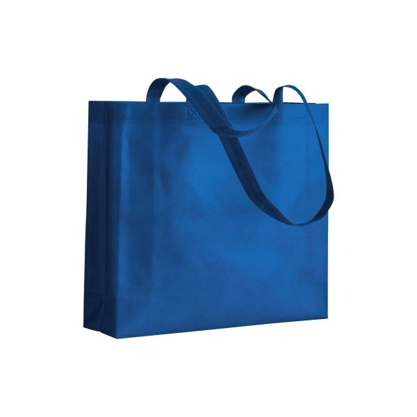 Immagine Shopper con soffietto in TNT 80 g/m2 termosaldato, manici lunghi