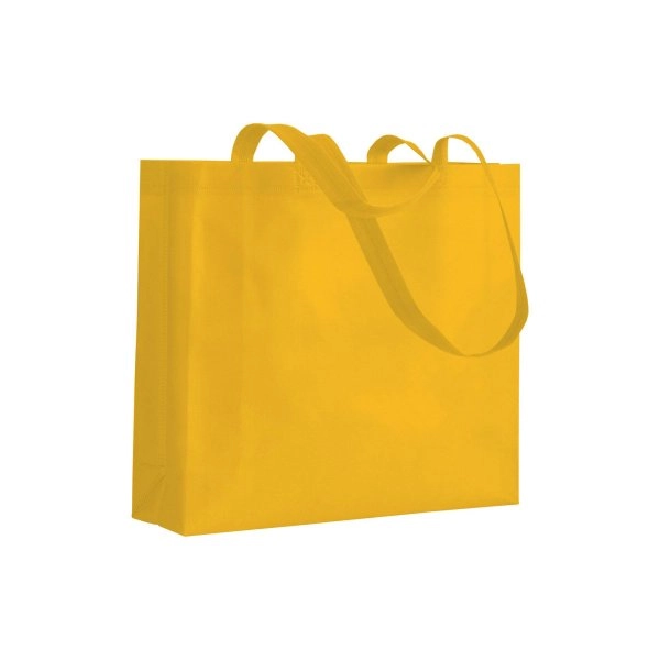 Immagine Shopper con soffietto in TNT 80 g/m2 termosaldato, manici lunghi