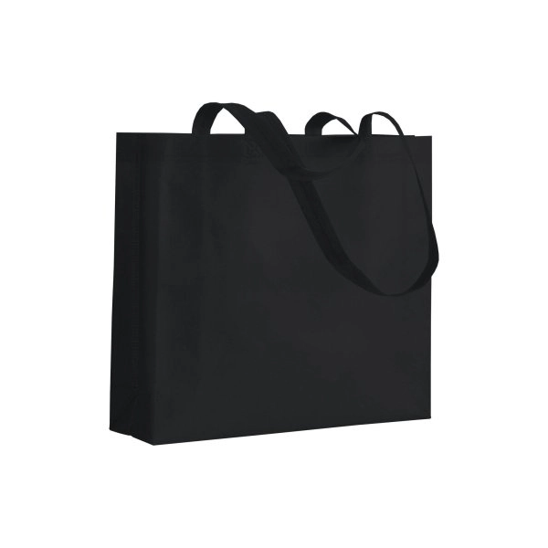 Immagine Shopper con soffietto in TNT 80 g/m2 termosaldato, manici lunghi