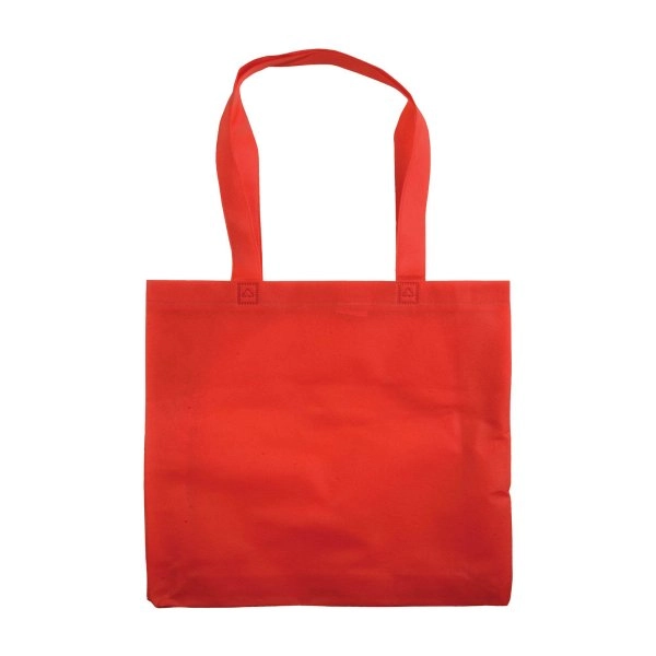 Immagine Shopper con soffietto in TNT 80 g/m2 termosaldato, manici lunghi