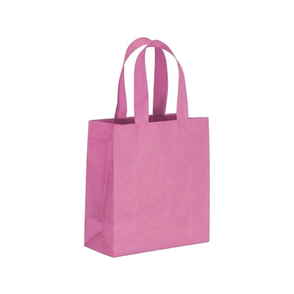 Immagine Shopper mini con soffietto in TNT 80 g/m2, manici corti