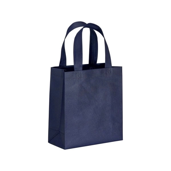 Immagine Shopper mini con soffietto in TNT 80 g/m2, manici corti