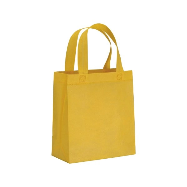 Immagine Shopper mini con soffietto in TNT 80 g/m2, manici corti