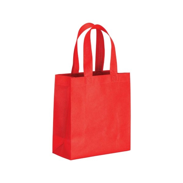 Immagine Shopper mini con soffietto in TNT 80 g/m2, manici corti