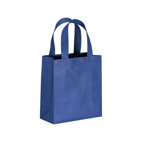 Immagine Shopper mini con soffietto in TNT 80 g/m2, manici corti