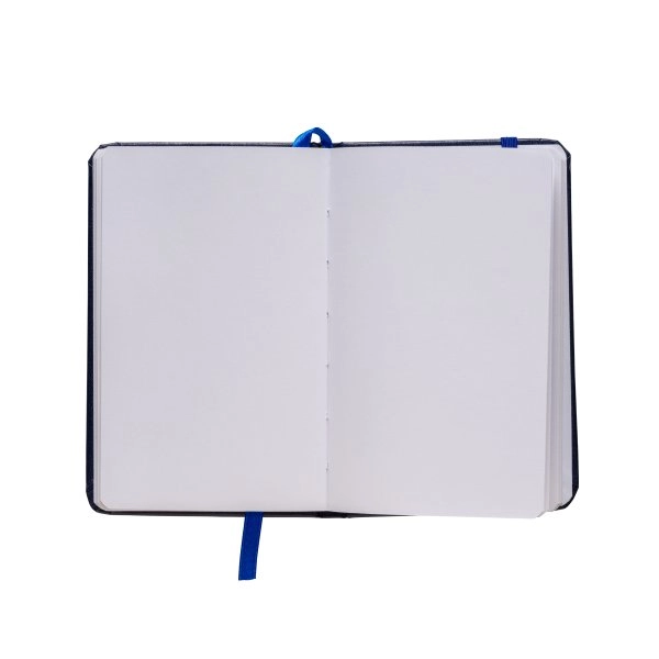 Immagine Quaderno in PVC con elastico colorato, fogli bianchi (80 pag.), segnalibro in raso