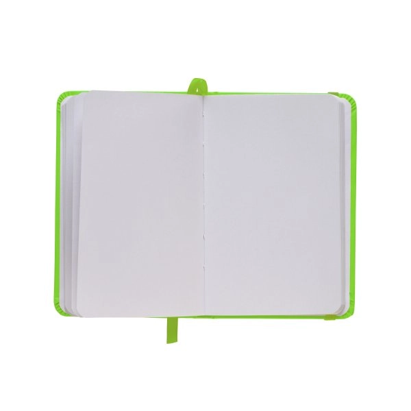 Immagine Quaderno in PVC con elastico colorato, fogli bianchi (80 pag.), segnalibro in raso