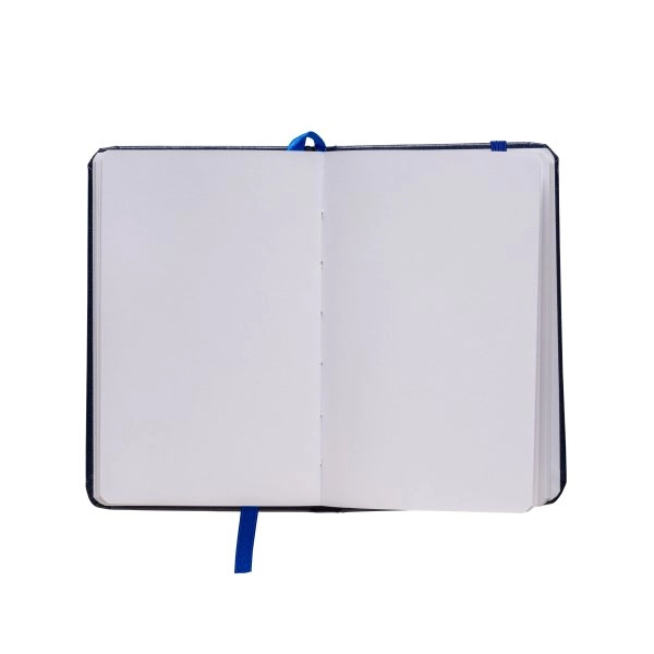 Immagine Quaderno in PVC con elastico colorato, fogli bianchi (80 pag.), segnalibro in raso