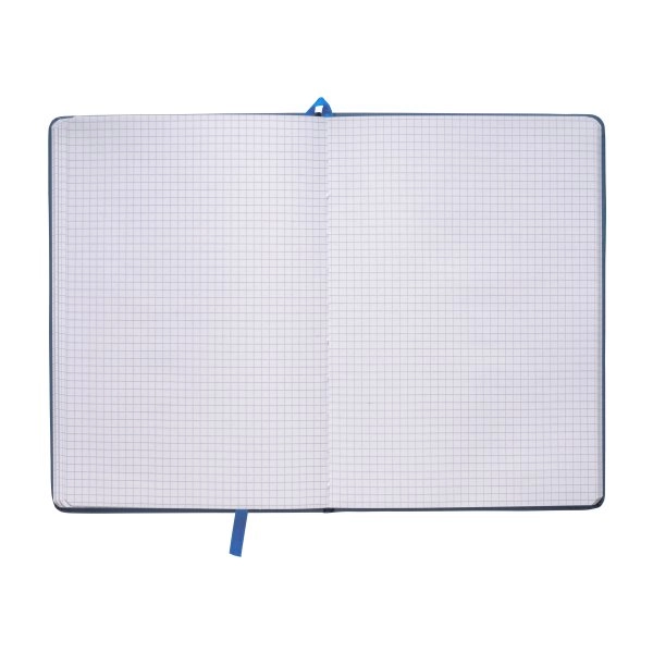 Immagine Quaderno in PU con elastico colorato, fogli a quadretti (80 pag.), segnalibro in raso