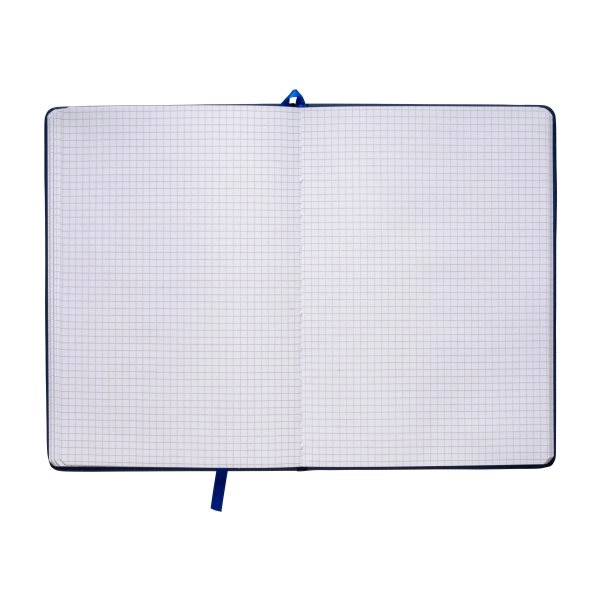 Immagine Quaderno in PU con elastico colorato, fogli a quadretti (80 pag.), segnalibro in raso