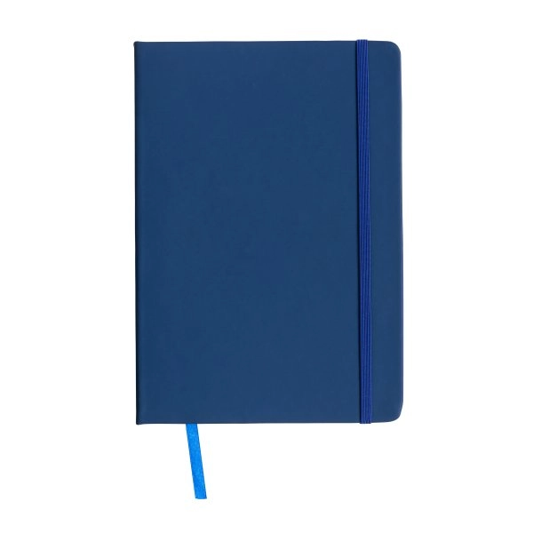 Immagine Quaderno in PU con elastico colorato, fogli a quadretti (80 pag.), segnalibro in raso