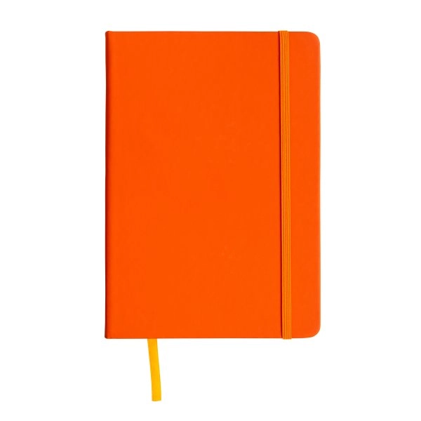 Immagine Quaderno in PU con elastico colorato, fogli a quadretti (80 pag.), segnalibro in raso