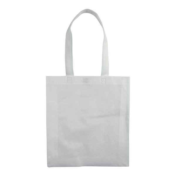 Immagine Shopper con soffietto in TNT 80 g/m2 termosaldato, manici lunghi