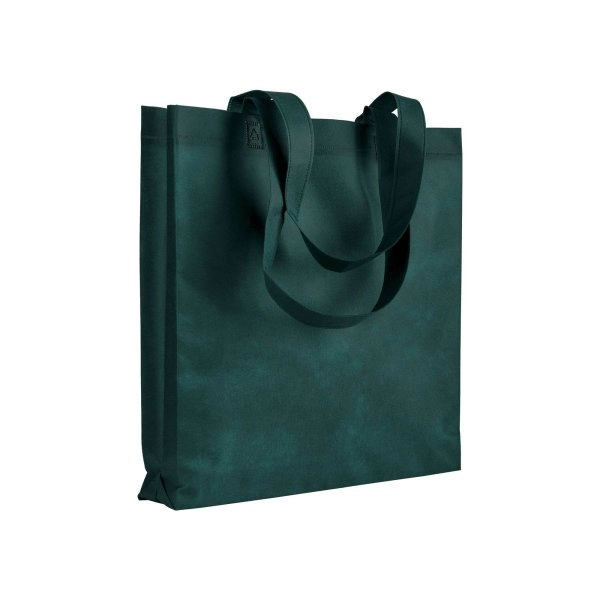 Shopper con soffietto in TNT 80 g/m2 termosaldato, manici lunghi