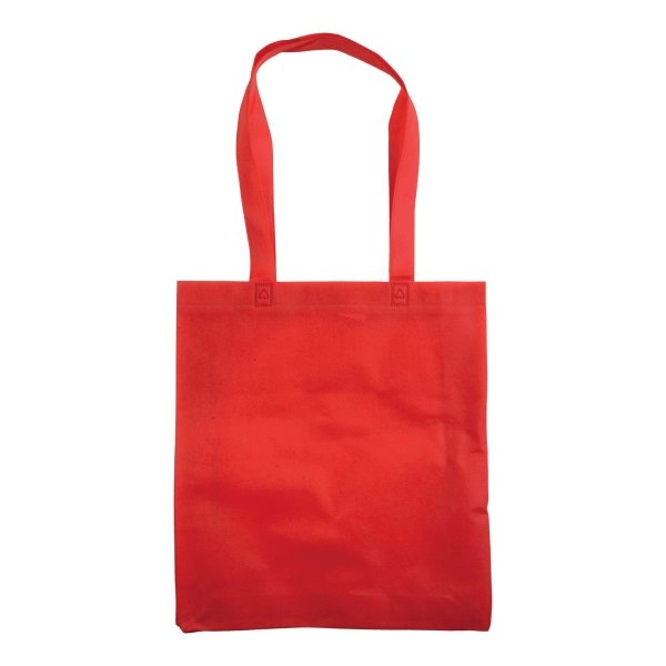 Immagine Shopper con soffietto in TNT 80 g/m2 termosaldato, manici lunghi