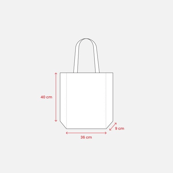 Immagine Shopper con soffietto in TNT 80 g/m2 termosaldato, manici lunghi