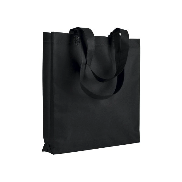 Immagine Shopper con soffietto in TNT 80 g/m2 termosaldato, manici lunghi