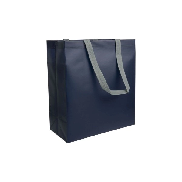 Immagine Shopper con soffietto in TNT laminato 100 g/m2 termosaldato, manici corti