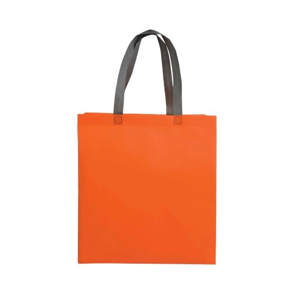 Immagine Shopper con soffietto in TNT laminato 100 g/m2 termosaldato, manici corti