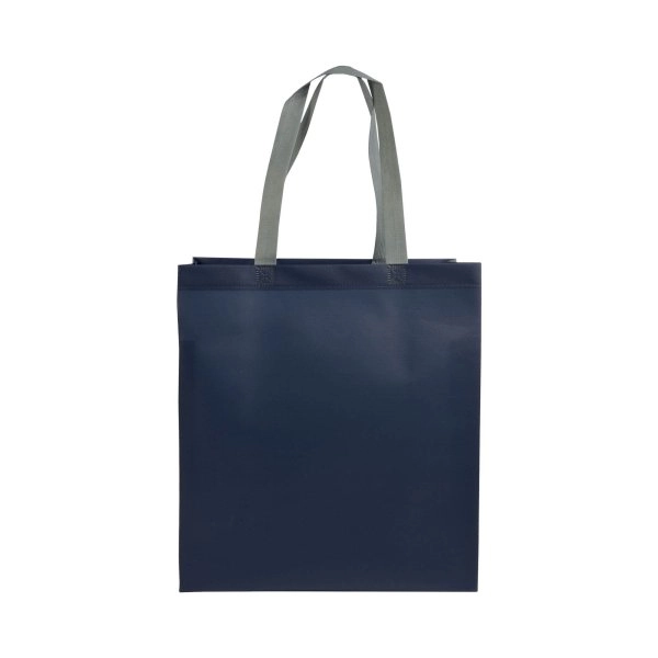 Immagine Shopper con soffietto in TNT laminato 100 g/m2 termosaldato, manici corti
