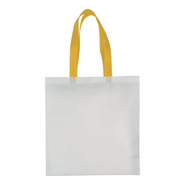 Immagine Shopper con soffietto in TNT laminato 100 g/m2 termosaldato, manici lunghi