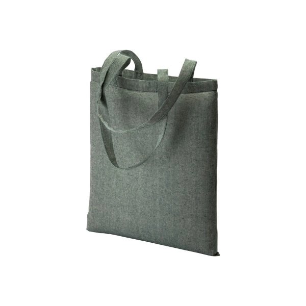 Immagine Shopper in cotone riciclato 150 g/m2 effetto melange, manici lunghi