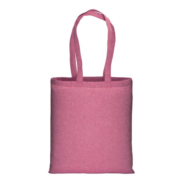 Immagine Shopper in cotone riciclato 150 g/m2 effetto melange, manici lunghi