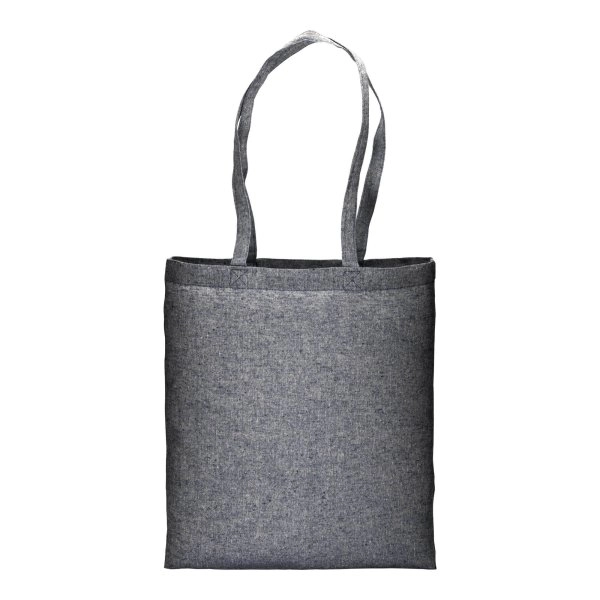 Immagine Shopper in cotone riciclato 150 g/m2 effetto melange, manici lunghi