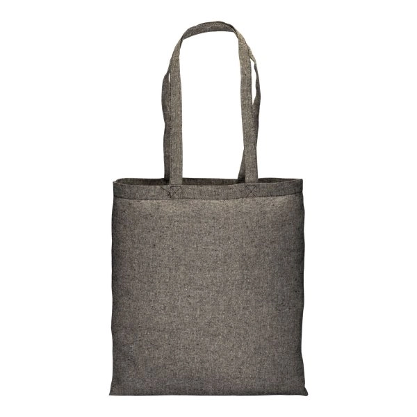 Immagine Shopper in cotone riciclato 150 g/m2 effetto melange, manici lunghi