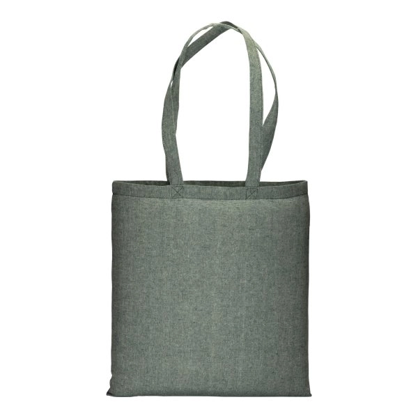 Immagine Shopper in cotone riciclato 150 g/m2 effetto melange, manici lunghi