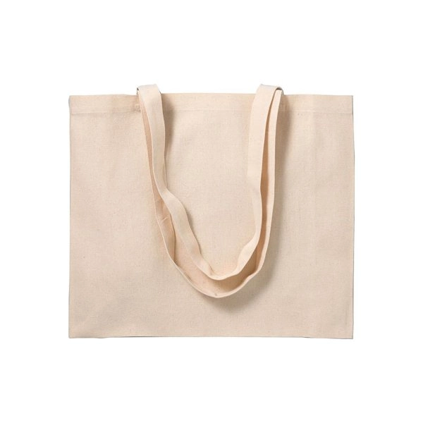 Immagine Shopper con soffietto in cotone 200 g/m2, manici lunghi