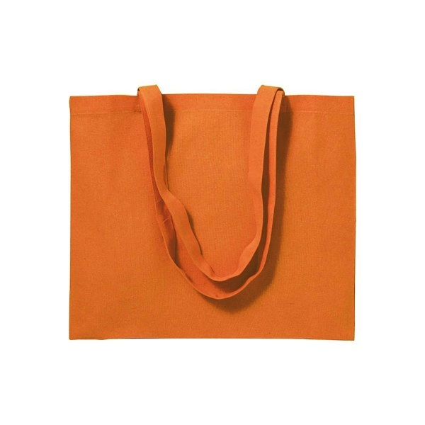 Immagine Shopper con soffietto in cotone 200 g/m2, manici lunghi