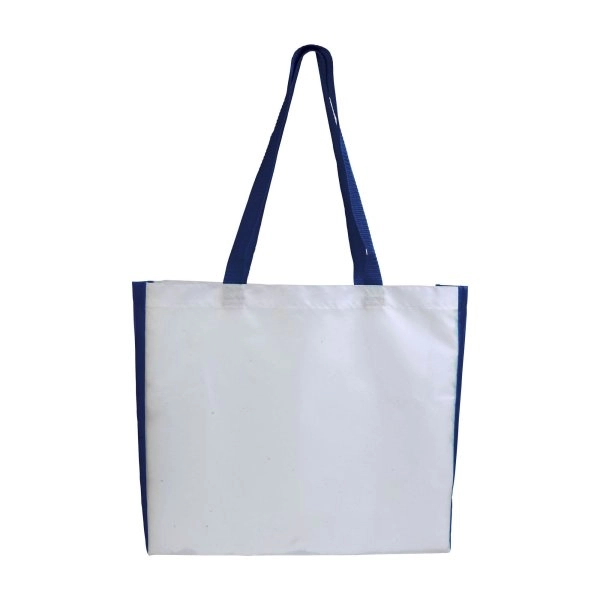 Immagine Shopper con soffietto colorato in poliestere 210D resistente al calore